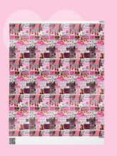 Load image into Gallery viewer, Mean Girls Theme Pink Wrapping Paper - Best Movie Quotes - Custom Print - Matte or Glossy Finish - Hilarious Gift Wrapping - burn book gift
