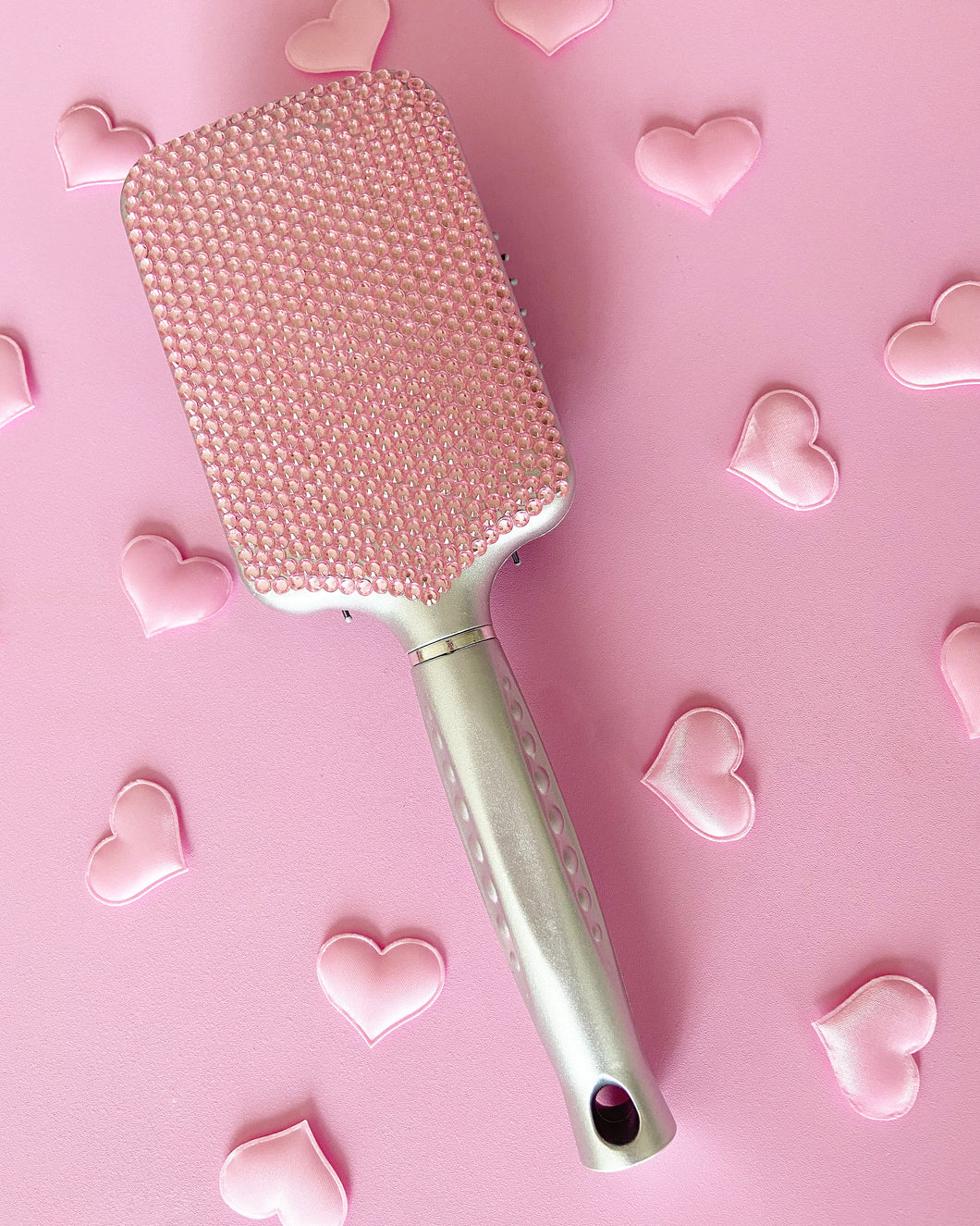 Baby Pink Crystal Paddle Brush💕